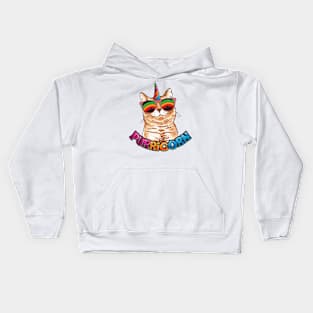 unicorn cat Kids Hoodie